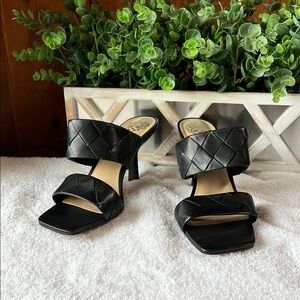 Elegant Black Quilted Women's Heels